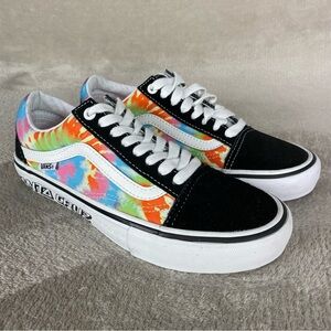 Vans x Santa Cruz Old Skool Pro Shoes Boys 4.5 Women 6 Tie Dye Skate Sneaker NEW
